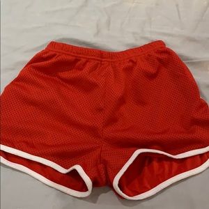 Red shorts